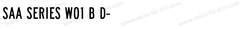 SAA series W01 B D字体转换